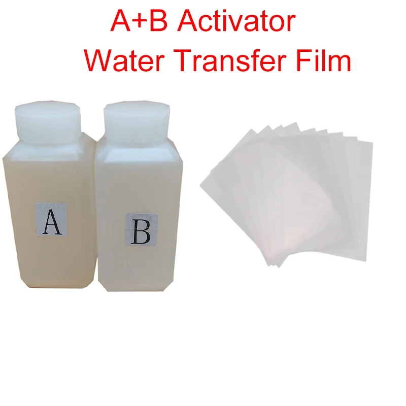 

20 шт. пленка для переноса воды, водная печать + 100 мл гидрографический активатор для переноса воды A и B