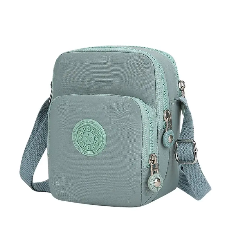 

Многофункциональная сумка через плечо на молнии с регулируемым ремешком, квадратная нейлоновая сумка на плечо, кошелек для монет, маленькая сумка для телефона в корейском стиле