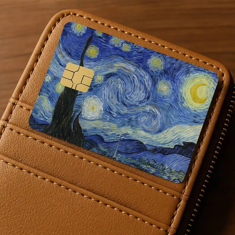 Van Gogh Art Painting Film Skin Cover For Credit Card Stickers Debit Bank Card Front