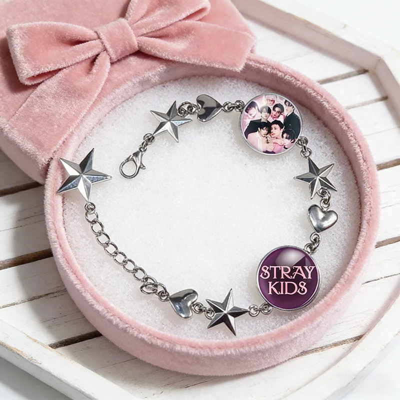 

НОВИНКА! Эксклюзивный браслет HOT STRAY KIDS DOIT SKZOO: браслет в форме пятиконечной звезды и сердца, регулируемый, из цинкового сплава, ювелирное изделие.