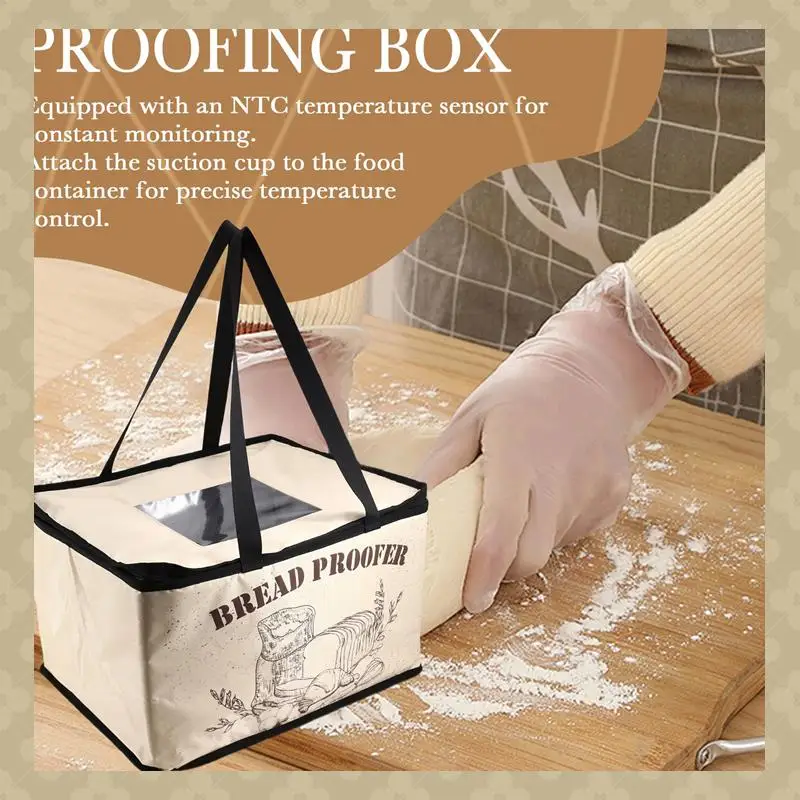 

AB45 Bread Proofing Box With Heater For Precise Temperature Fermentation, Folding Zippered Dough Proofer Warming Box