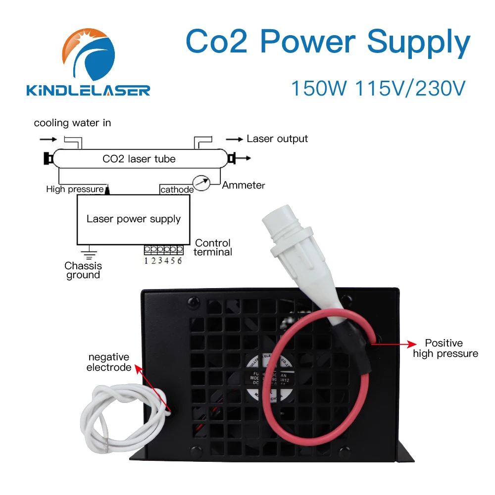 Imagem -05 - Kindlelaser Co2 Laser de Alimentação Gravação a Laser e Máquina de Corte Tubo 150w 180w Reci Yongli Efr Myjg150w