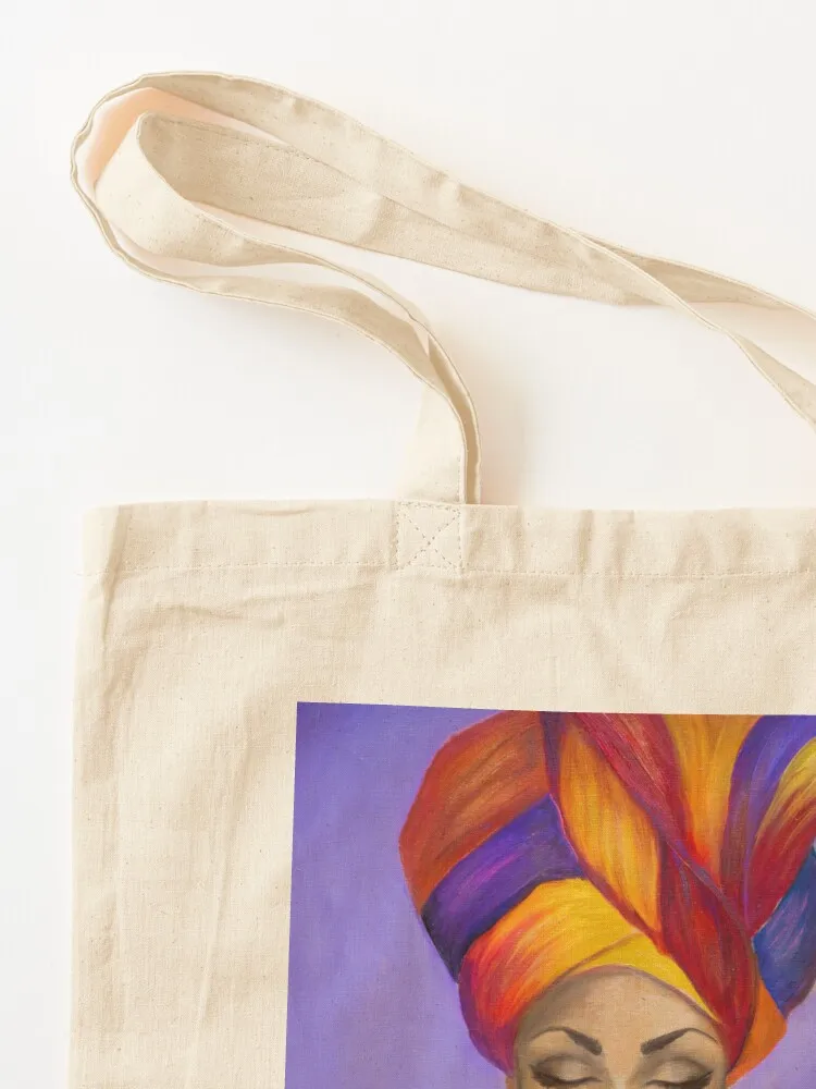 กระเป๋าโท้ทลายราชินีแอฟริกัน กระเป๋าผ้า กระเป๋าผ้าแคนวาส กระเป๋าสั่งทำ กระเป๋าโท้ทผ้าแคนวาส