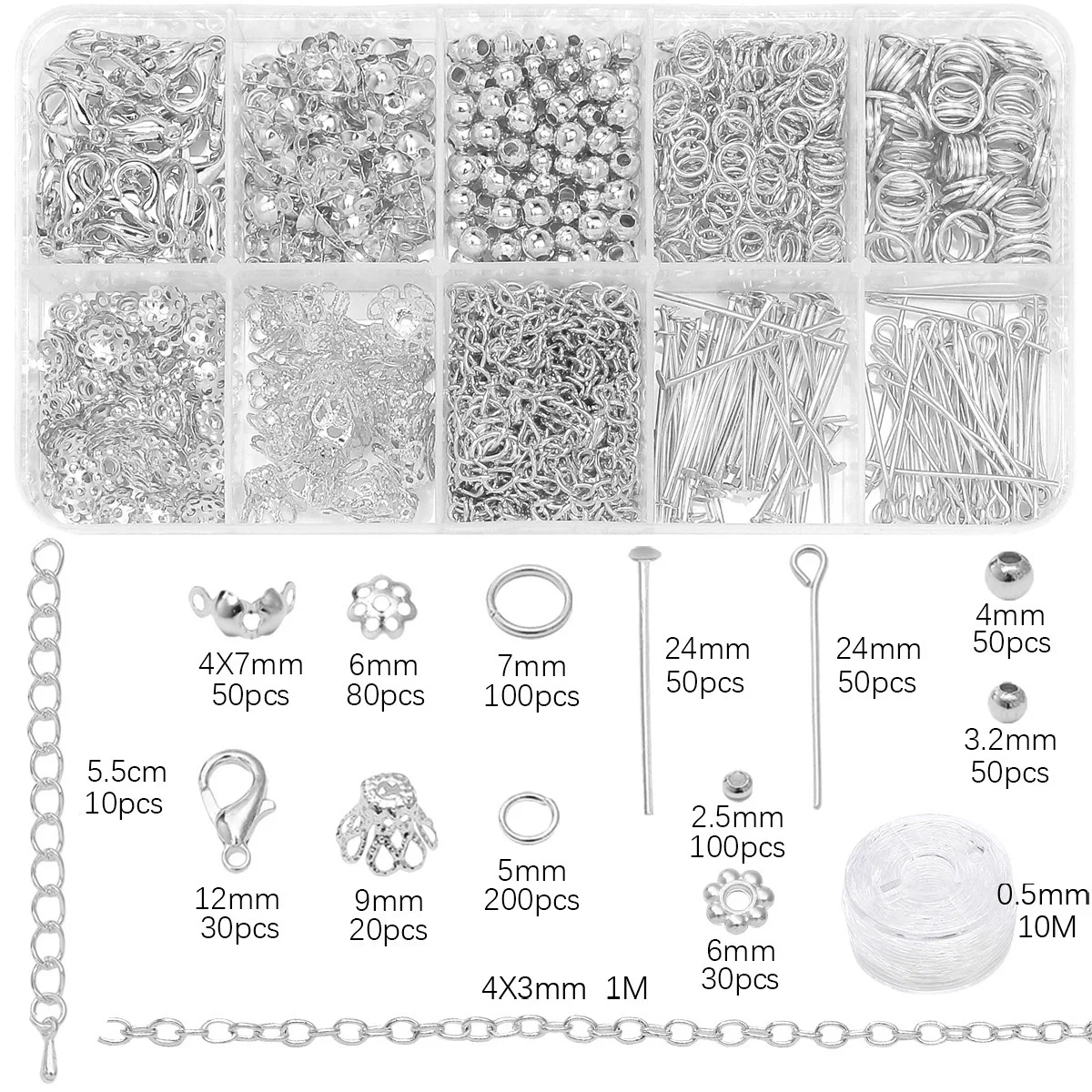 1Set/Bag Jewelry Making Starter Kit Earrings Necklace Findings DIY Beads Jewelry AccessoriesSuitable For Adults And Beginners image 5