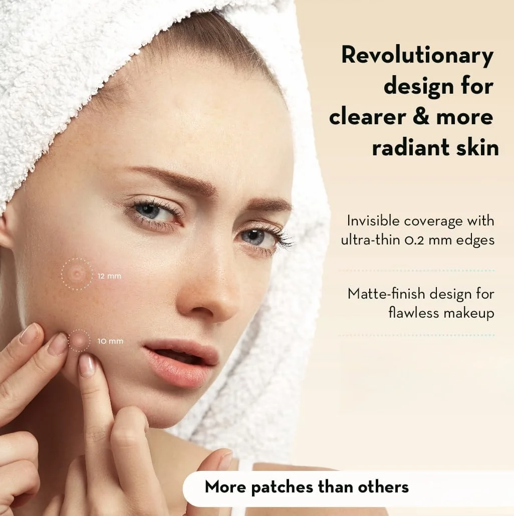 علبتان من رقع حب الشباب الغروانية المائية غير المرئية - ملصقات خافي عيوب البشرة والبثور للوجه، تثبيت سريع للدراسات.