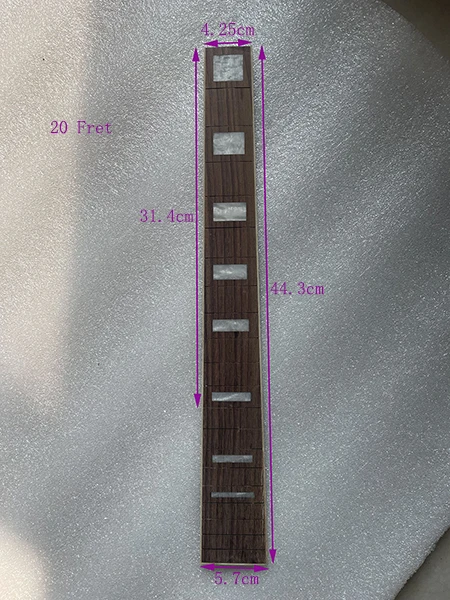 Rosewood Fretboard for Electric Guitar, 22 Fret DIY, Comfortable Neck Part,Smooth and Delicate,Fingerboard Tool,24.75 inch neck