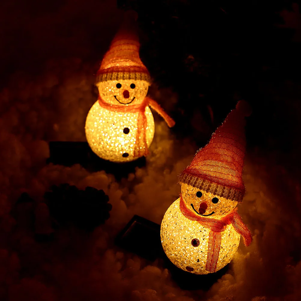 

LED Snowman Shape Outdoor Garden Solar Lamp Lawn Light Ground Stake Decorative Yard Lawn Lamp Outdoor Landscape Light