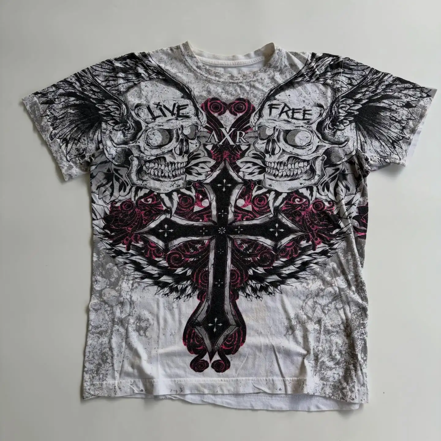 Y2K xzavier Thorns Printing Punk Graphic T-Shirt for Men Retro
