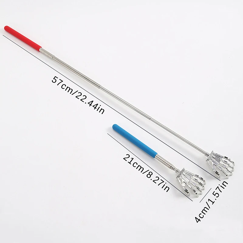 Stainless Steel Back Scratcher Telescopic Machine Hand Metal Back Itch Scratcher For Old Man Easy Massage Relax Handicrafts