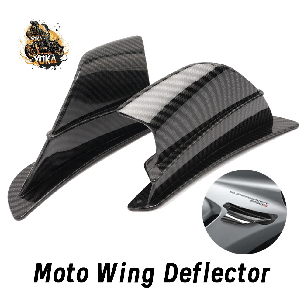 For Kawasaki Zx6r Zx10r Zx14r Zh2 Ninja 250 300 400 650 1000Sx H2r Fairing Side Winglet Deflector Wing Kit Spoiler Accessories