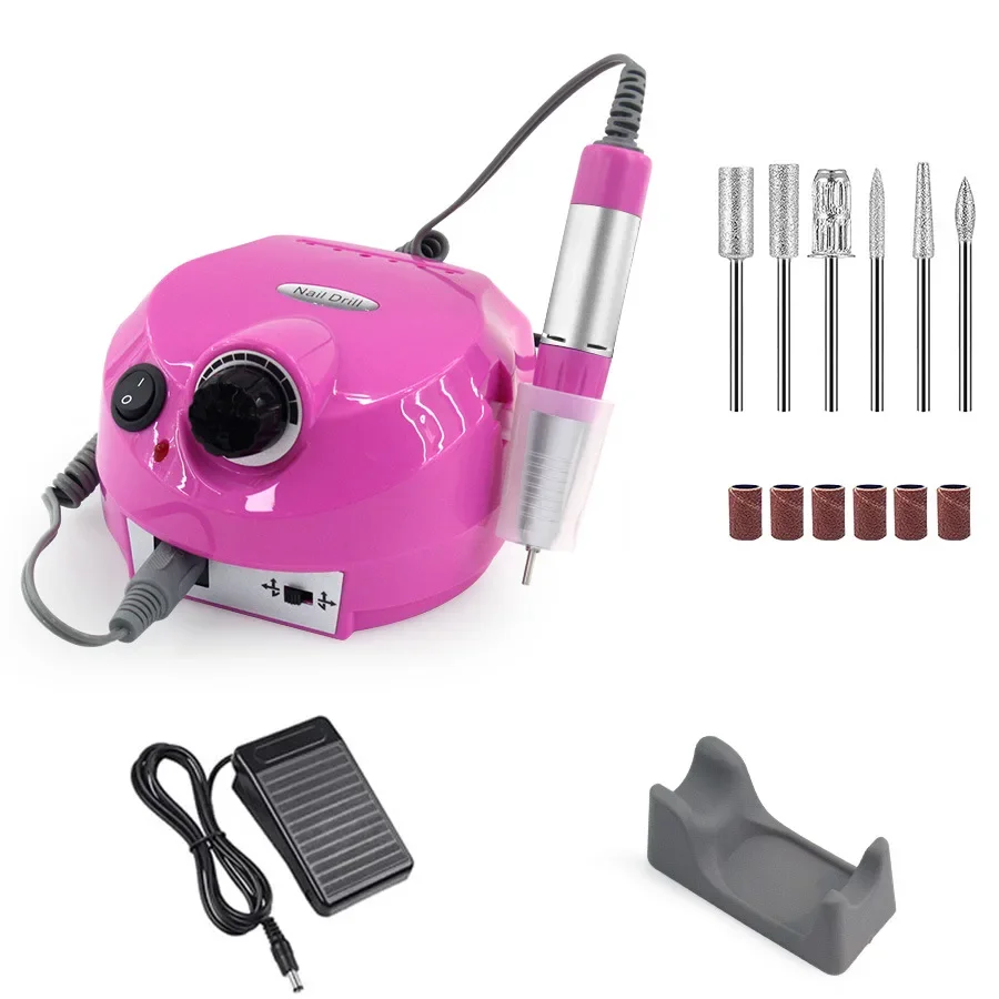 35000RPM เจาะเล็บมืออาชีพเครื่องขัดเล็บเจลบดอุปกรณ์มิลลิ่งเล็บเท้าขัดเล็บเจาะ Bits