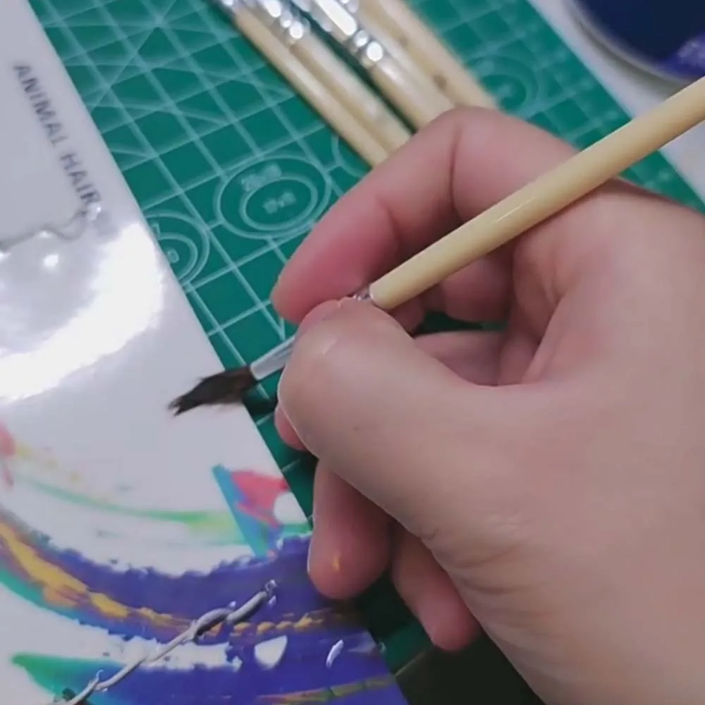 12pcs Soft Fiber Paint Brush Set Lightweight Plastic Nylon Painting Pen Classical Traditional Hook Line Pen Writing