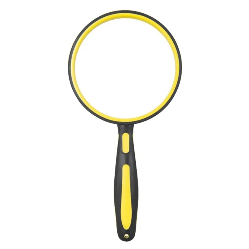 Portable Yellow Magnifying Glass 110mm Diameter Lens is Suitable for Reading Books and Newspapers for the Elderly