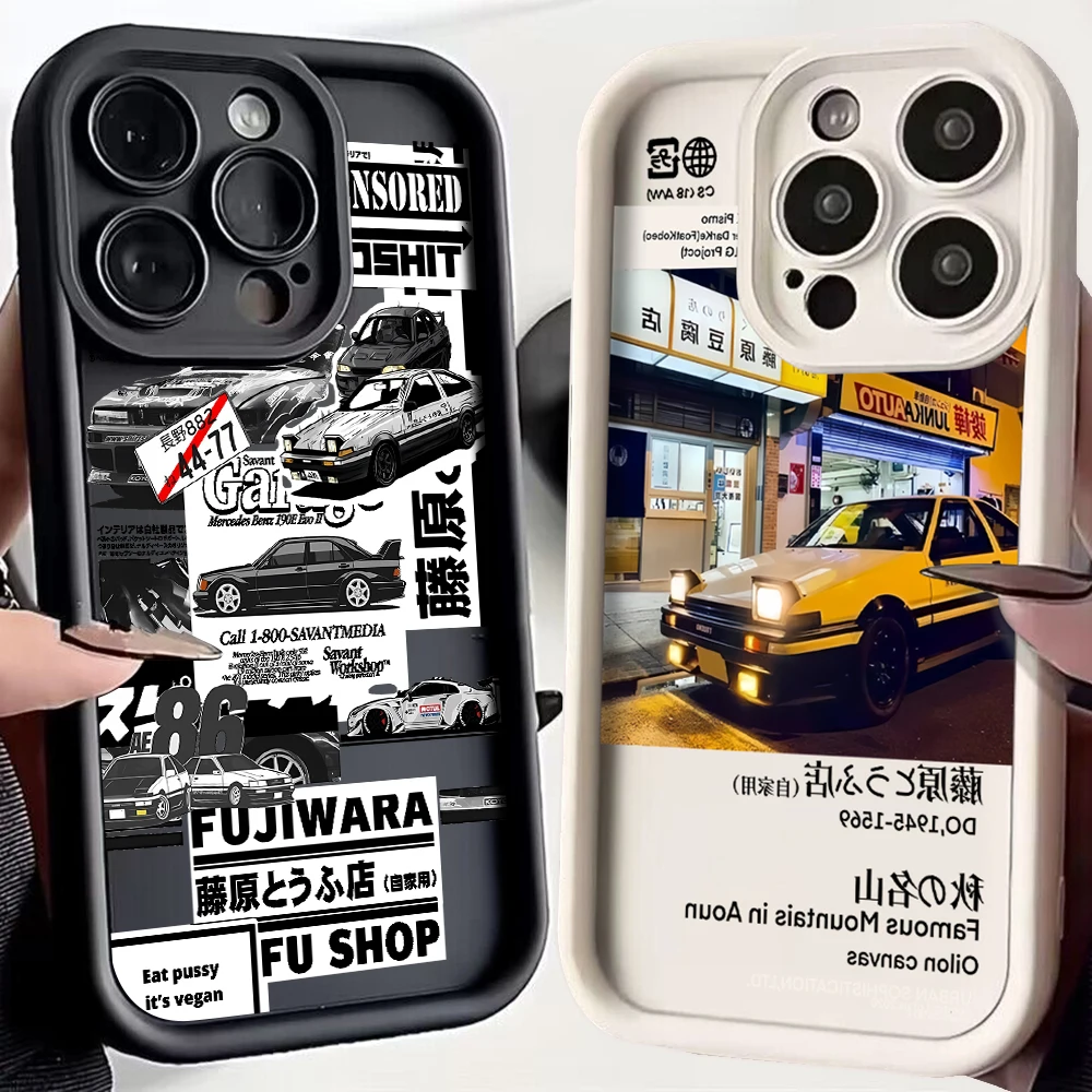 Anime I-Initials D Cool Phone Case for Samsung S26 S25 S24 S23 S22 S21 S20 F06 M16 Note 20 FE Plus Ultra 4G5G Silicone TPU Cover