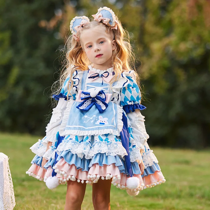 Baby Girls Summer Lolita Dress for Birthday Easter Party Clothes Children Spanish Dresses Infants Turkish Boutique Ball Gowns