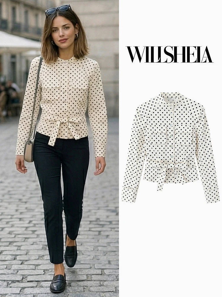 

Женские модные куртки Willshela с поясом, однобортные, винтажные, с круглым вырезом, длинными рукавами, элегантные женские наряды
