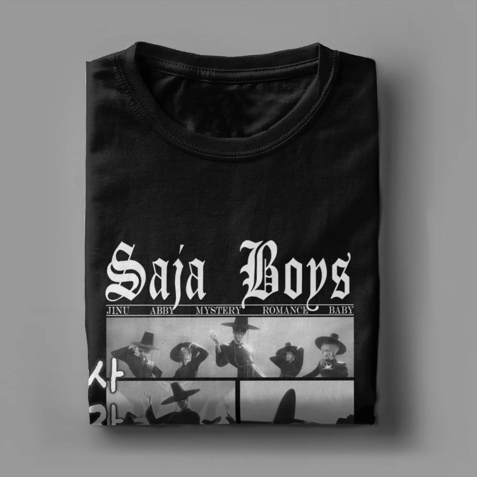 

Saja Boys Kpop Demon Hunters футболка для мужчин 100% хлопок забавная футболка с круглым воротником футболки с короткими рукавами новое поступление