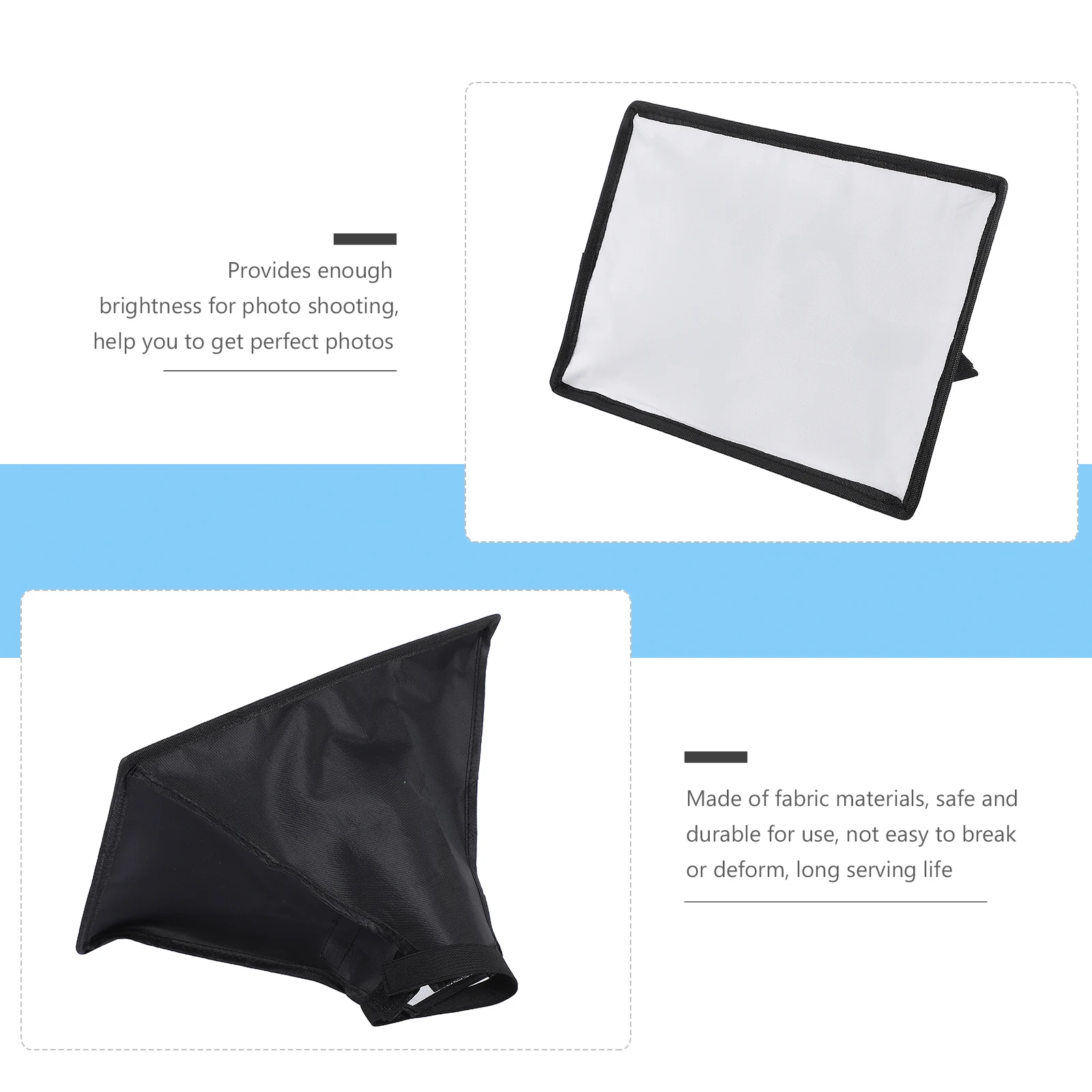 

Photography Softbox Studio Light Diffuser Portable Flash Reflector for Video Portrait Lighting Black Product Photo Indoor