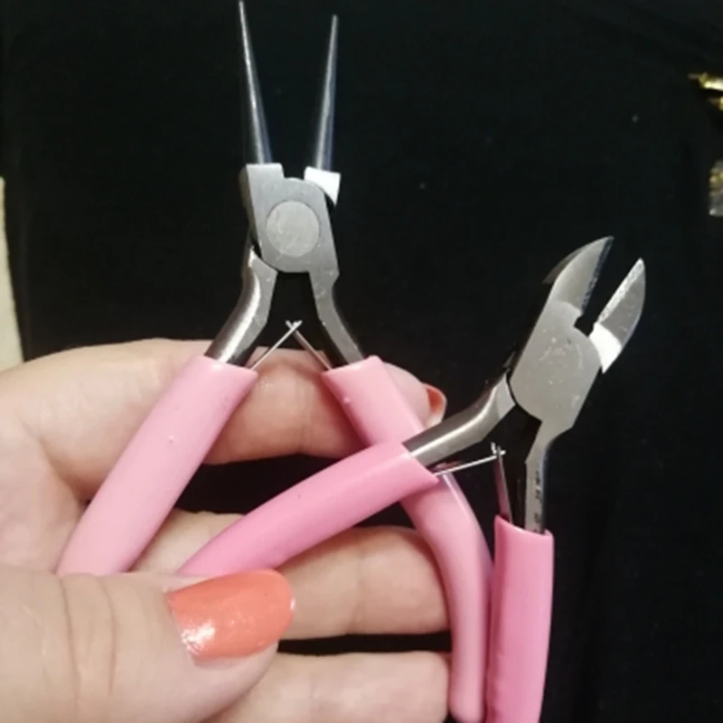 Jewelry Pliers Sets DIY Jewelry Tools Kit For Jewelry Making DIY Round Nose Plier Wire Cutter Plier Side Cutting Plier