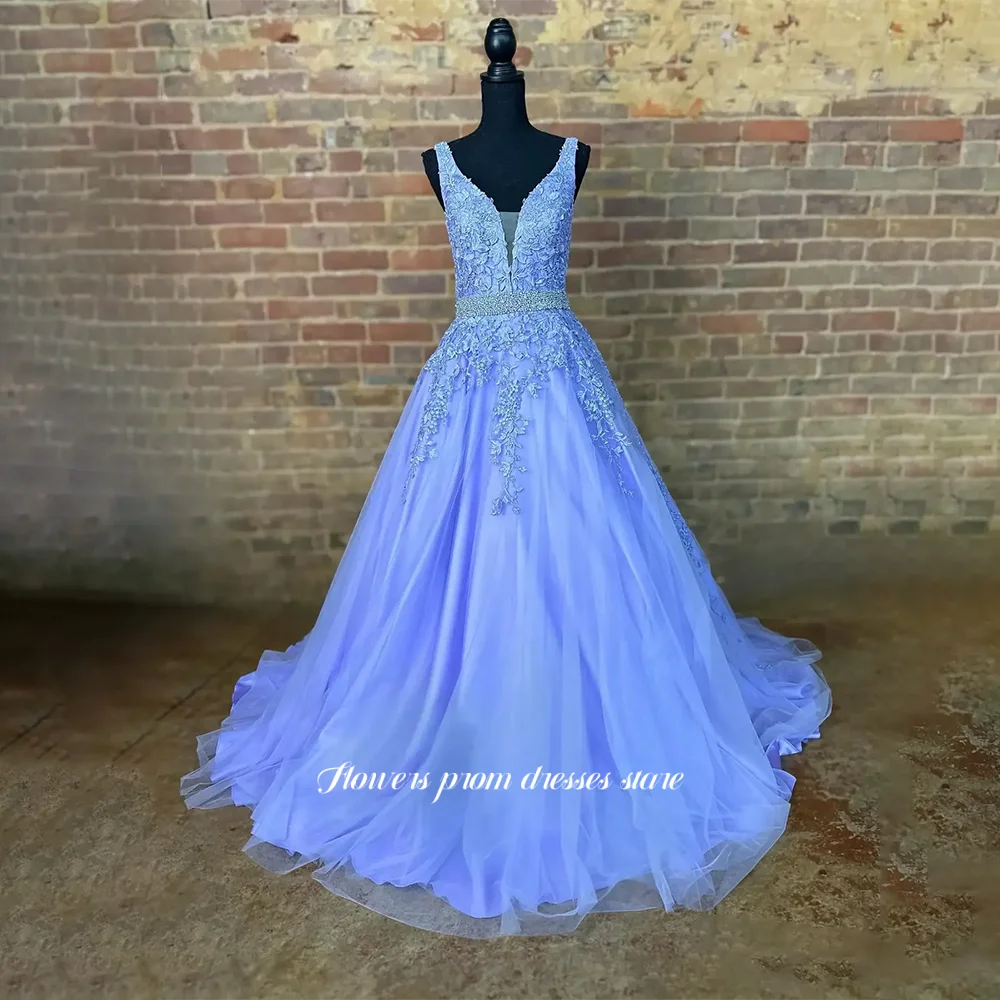 

Flowers A Line Prom Dress Flowers Sweetheart Party Gowns Elegant Lace Applique Princess Ball Gowns vestidos de fiesta Customized