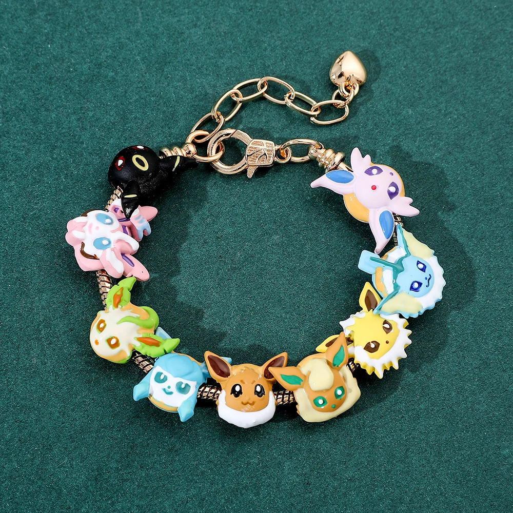 Japanese cartoon anime cute Pokémon bracelet  alloy bracelet Adjustable holiday gift suitable for Pokémon fans