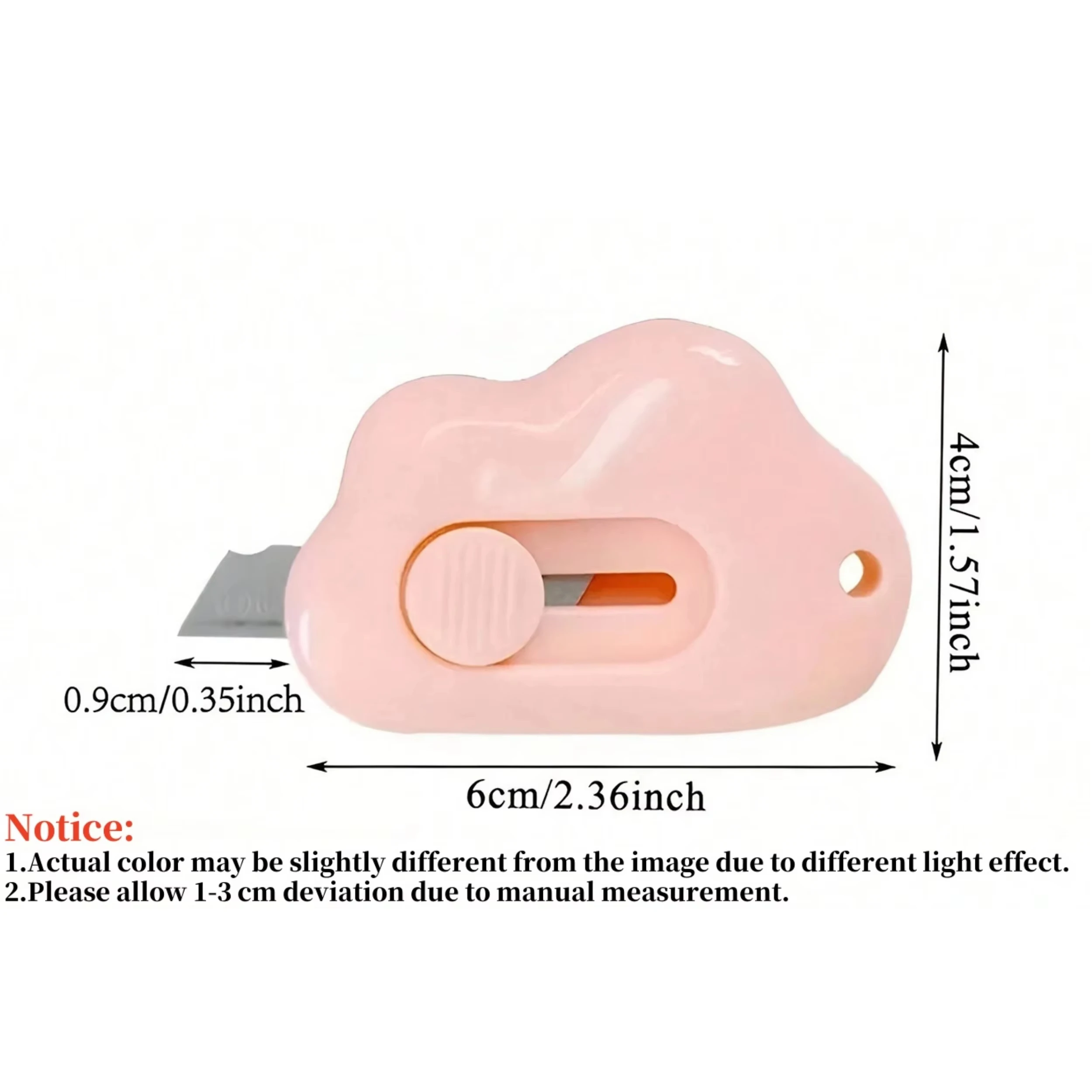 1-3 قطعة جيب صغير سحابة الفن سكّين متعدّد الاستخدامات الة قطع الورق قابل للسحب رسالة فتاحة الكرتون لتفكيك أداة التوصيل السريع #6