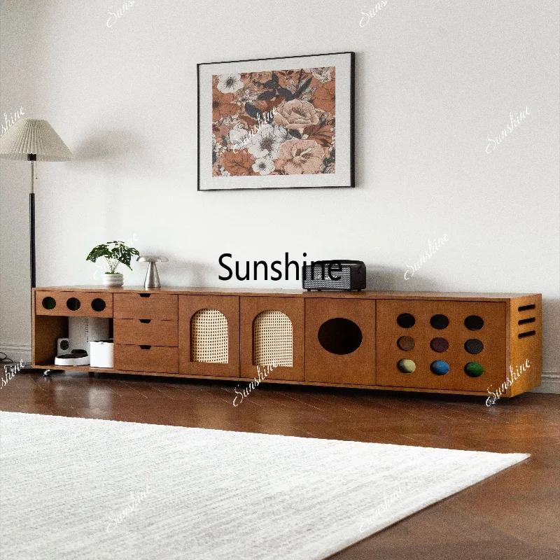 Medieval TV cabinet, retro cat cabinet mobile landing, design pet furniture