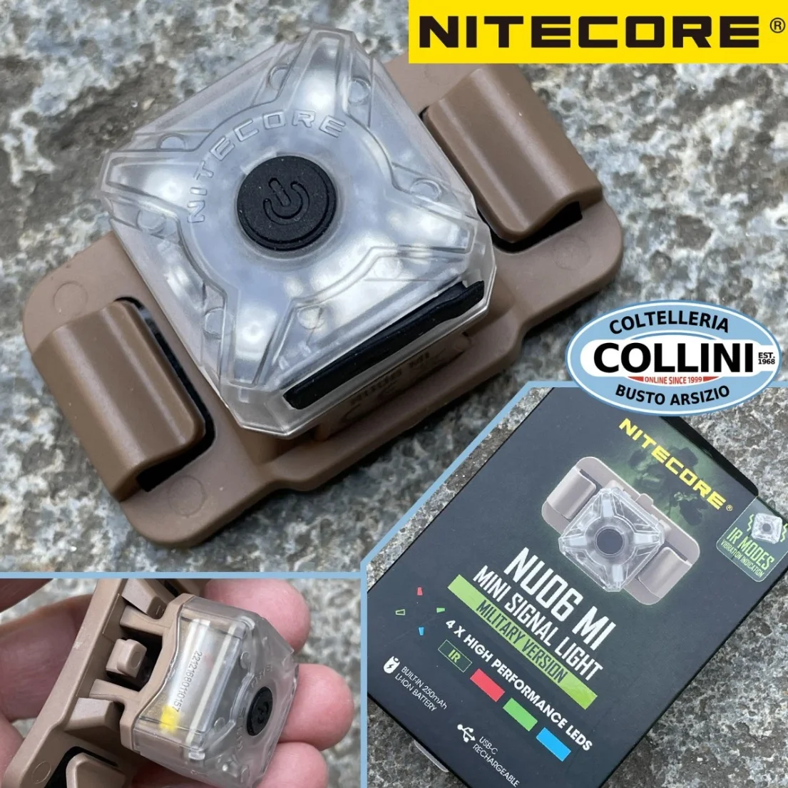 Nitecore NU06 LE NU06 MI USB-C كشافات قابلة لإعادة الشحن IR مصباح إشارة تحذير مصباح إشارة دراجة تسلق ضوء شرطة الطوارئ