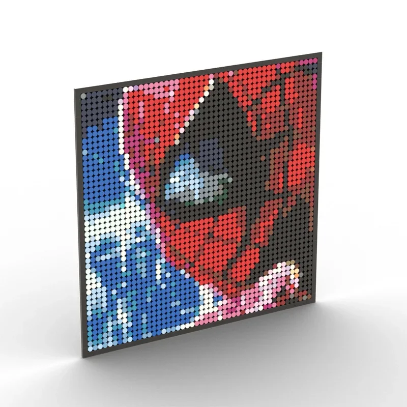 Avenger Spider Man Super Hero Iron Venom Hulk Batman Blocks Brick Pixel Art Decoration DIY Toys Kids Christmas Birthday Gifts