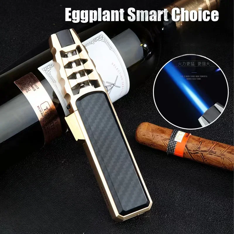 2024 JOBON  Strong Firepower Cigar Lighter Windproof Blue Flame Gas Lighter BBQ Gadgets  Available For Welding Torches Lighter