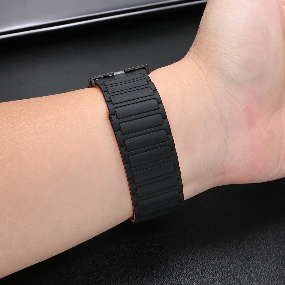 Correia magnética macia para Google Pixel Watch 3, pulseira de silicone, acessórios substitutivos, banda de 45mm