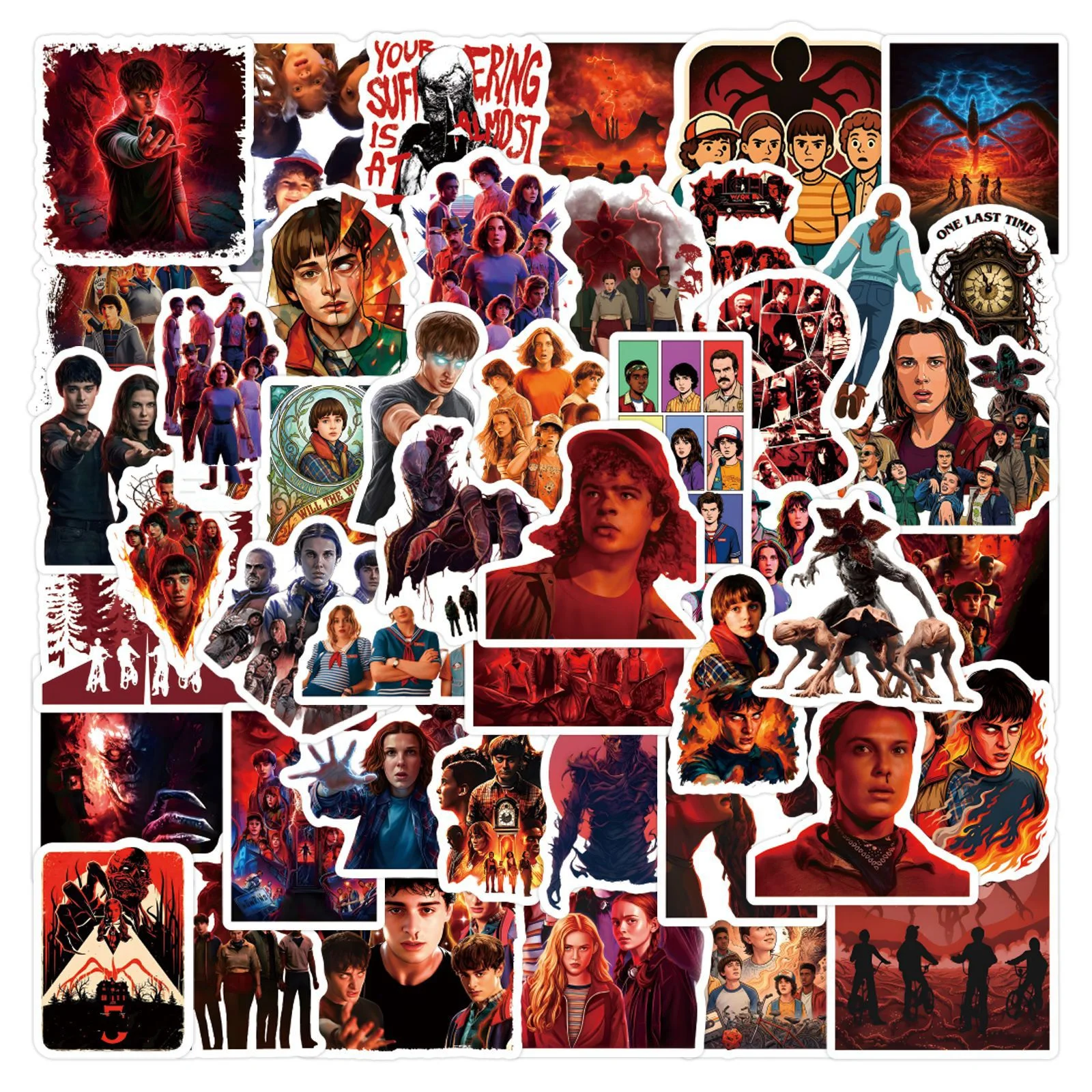 60/120PCs Cartoon Snarky MEME Stickers Horror Decals For Phone Scrapbook Skateboard Suitcase Refrigerator Graffiti Stickers