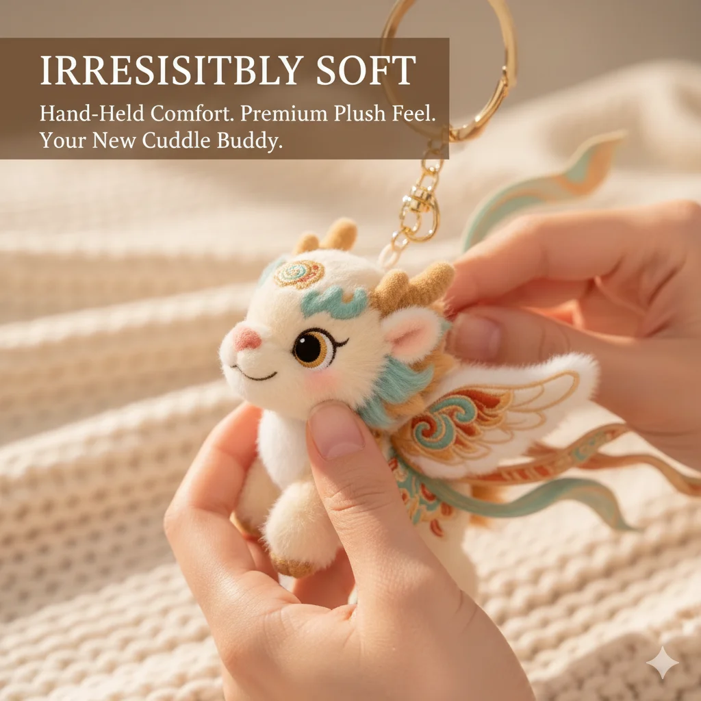 

Orientaled Plush Deer Key Ring Flying Nine Color Mythical Creature Pendant For Purse, Car Fashion Accessory For Girls