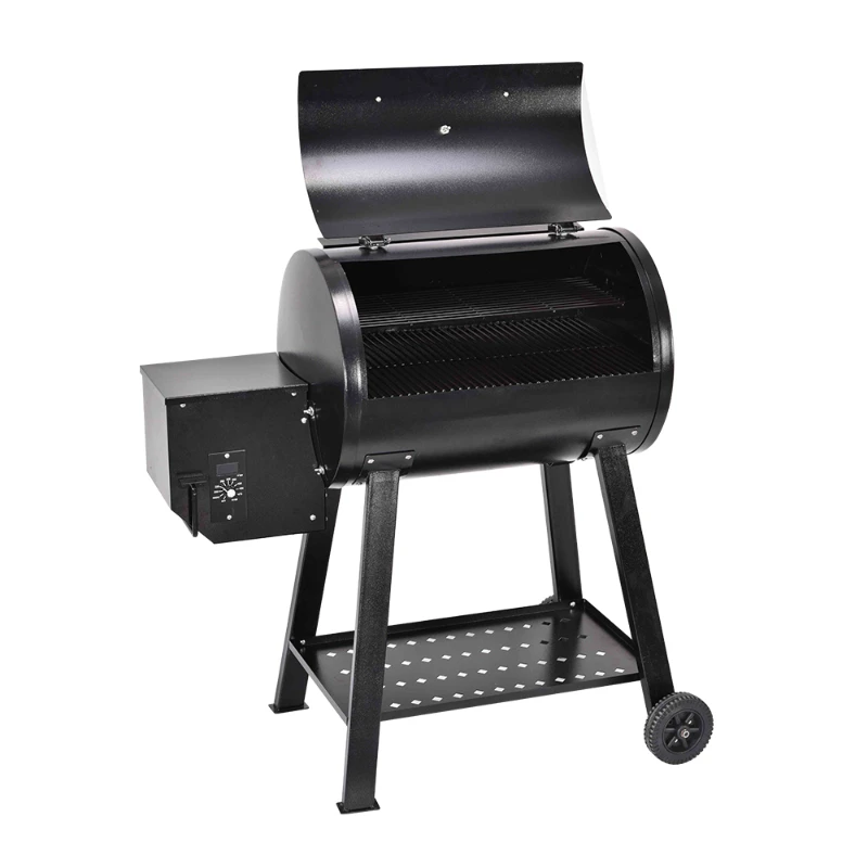 New Upgrade Outdoor Backyard Large Cooking Area Wood Pellet Grills Party Barbecue Machine With Trolley Kitchen Bbq Accessories