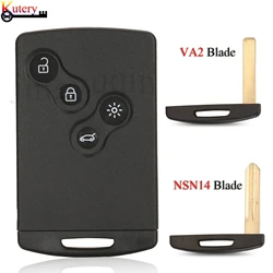jingyuqin Remote Smart Car Key Shell For Renault Clio Megane Laguna Scenic Koleos Kaptur Fluence 4Buttons Key Shell Replacement