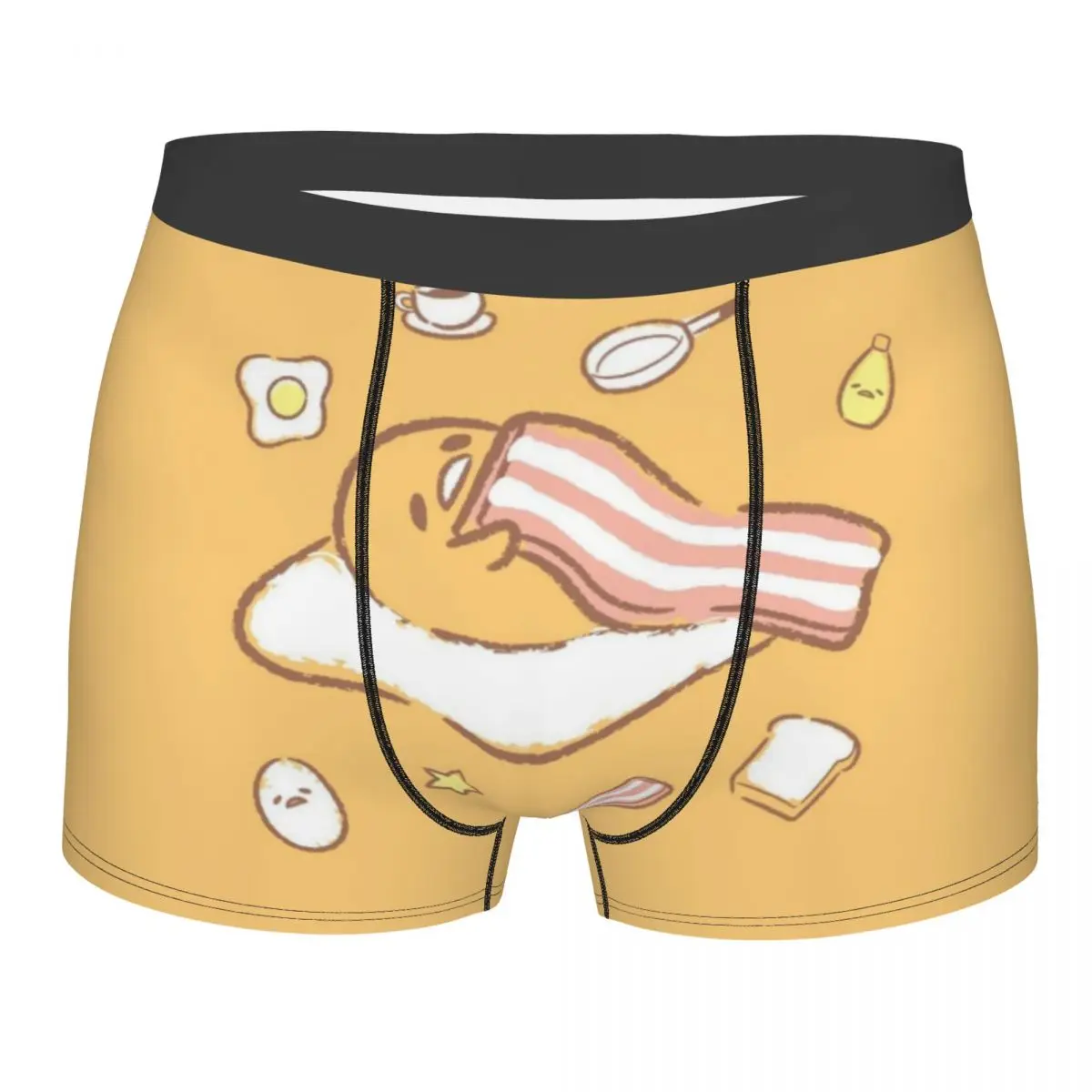 

Модные боксеры с героями мультфильмов аниме Gudetama на заказ, шорты, мужские трусы, дышащие трусы, нижнее белье