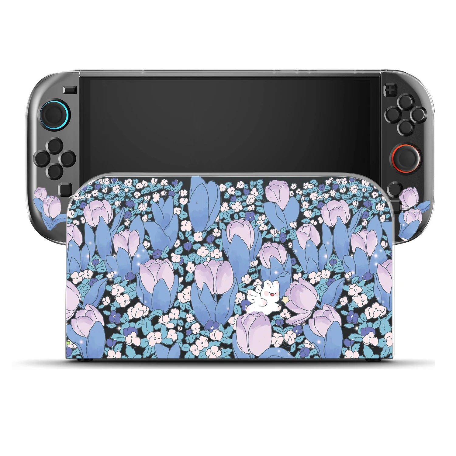Coque pour Nintendo Switch 2 Funda coque de protection Dockable Kawaii tulipe lapin TPU Switch 2 accessoires contrôleur JoyCon