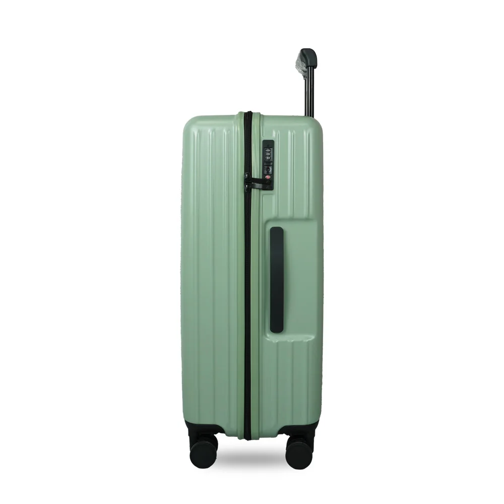 أمتعة سفر رائعة لعيد الميلاد - حقيبة وصول جديدة بإطار من الألومنيوم ذات سعة كبيرة مع عجلات دوارة وتصميم شريطي ثلاثي الأبعاد