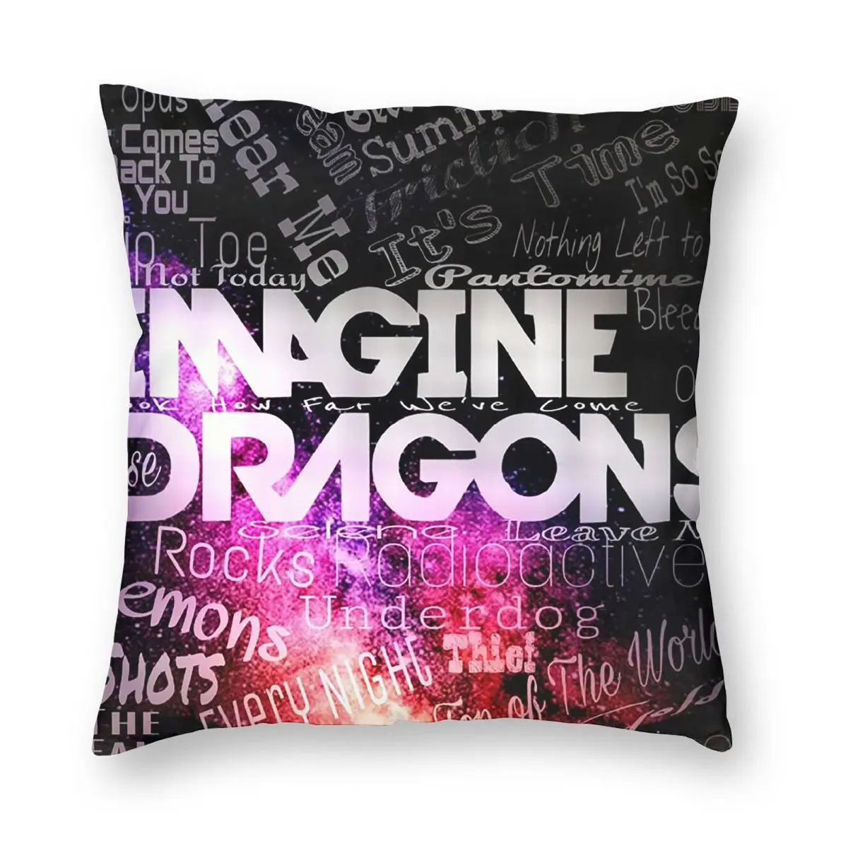 

Imagine Dragons Square Pillowcase Pillow Cover Polyester Cushion Decor Comfort Throw Pillow for Home Car