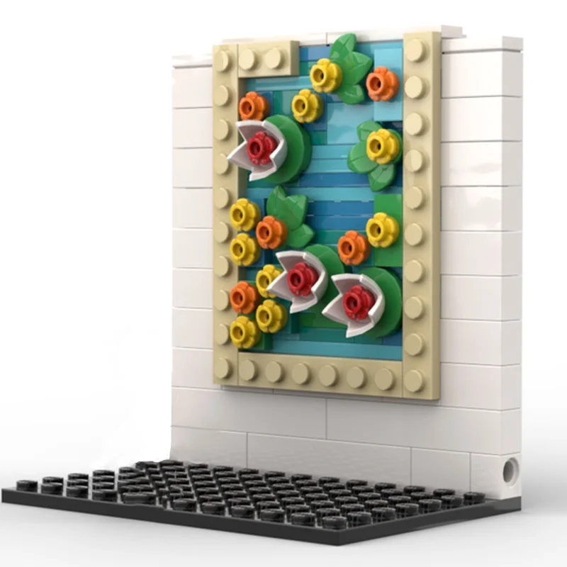 116 قطعة MOC زنابق الماء كلود مونيه معرض نموذج اللبنات العمارة هدية الكريسماس تجميع لتقوم بها بنفسك لعبة فكرة الطوب الاطفال #2