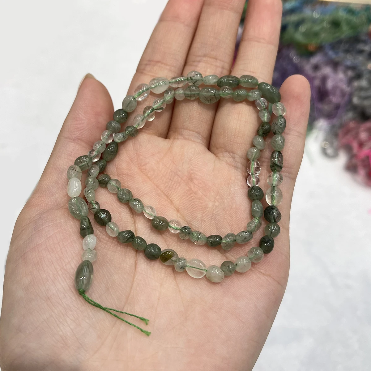 DIY-Steinperlen, natürliche Aquamarin-/Turmalinperlen für die Schmuckherstellung, DIY-Halsketten, Armbänder, Ketten, Ohrringe, Accessoires – Detail 6