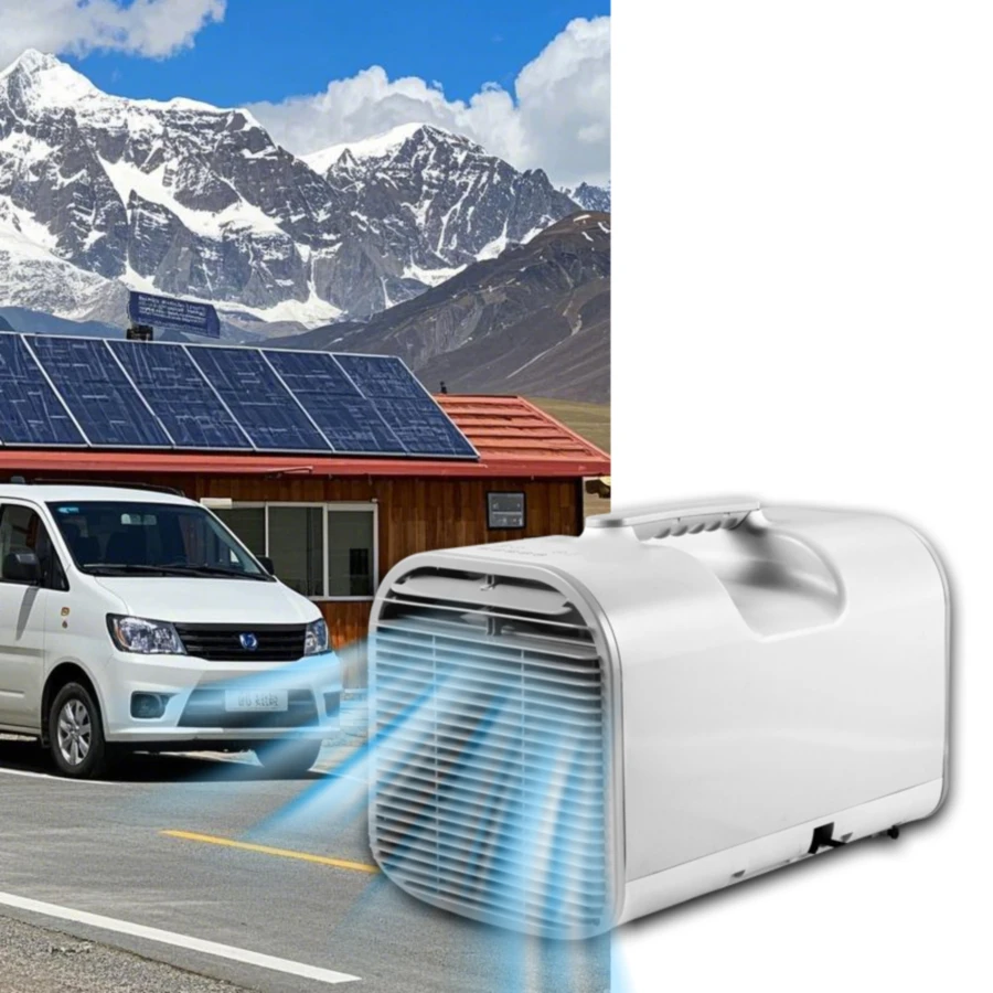 

Portable 220V 4500-5200 BTU Energy Efficient Class Air Conditioner for Car Hotel Outdoor Camping-Handheld Mobile Camping