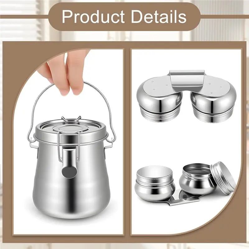 KYCOR-2 Pcs Stainless Steel Paint Brush Cleaner, Paint Brush Washer With Double Dipper Container Cup, Painting Brushes Holder