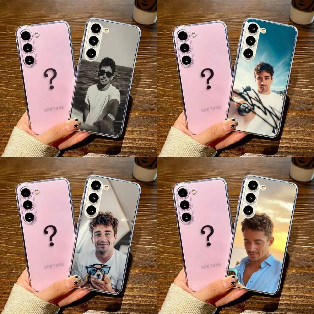 

Racing Driver C-Charles Leclerc Phone Case For SamsungS25,24,21,22,23,30,Ultra,20,Plus,Fe,Lite,Note,10,9,5G Transparent Cover