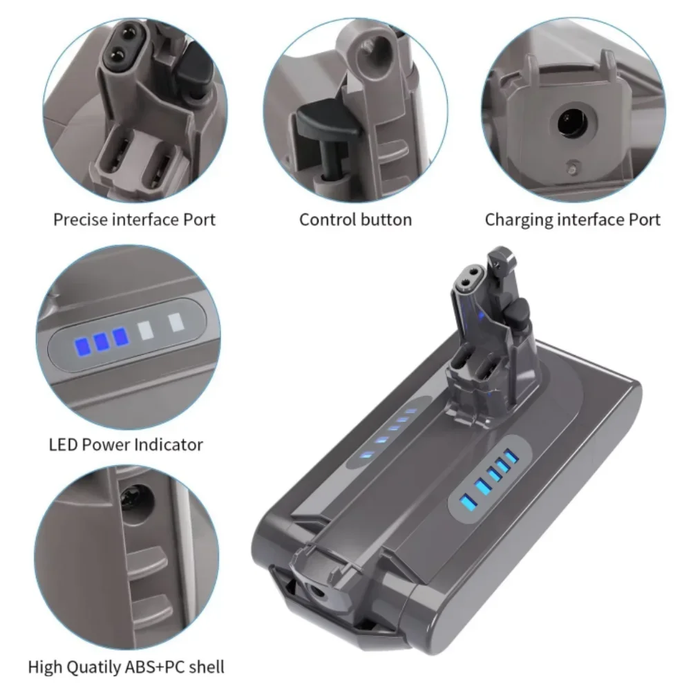 

For Dyson V10 Vacuum Cleaner Battery 100% New 25.2V 6000mAh Lithium Ion Battery Handheld Vacuum Cleaner Spare Battery