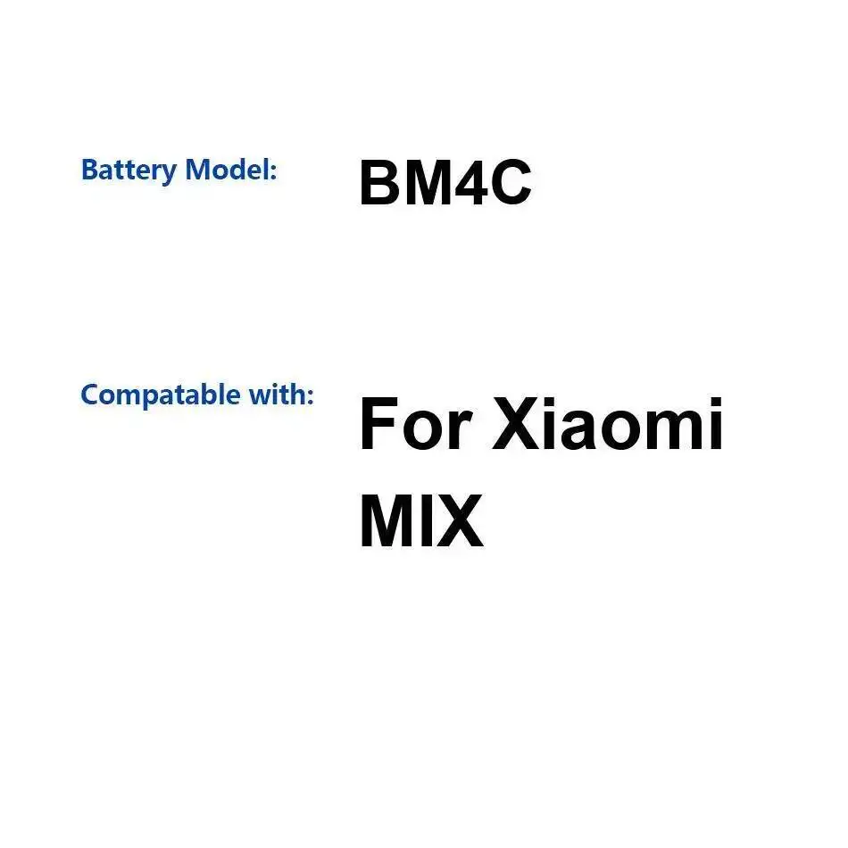 

Fast Charging BM4C 4400Mah For Xiaomi Mix 1 Long Lasting Mobile Phone Battery