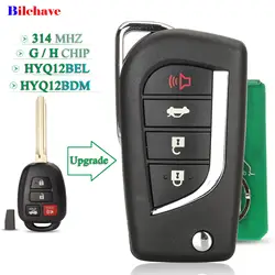 Jingyuqin modificato per Toyota CAMRY 2012 2013 2014 2015 Corolla 4 pulsanti chiave per auto a distanza 314Mhz HYQ12BDM HYQ12BEL G / H Chip Fob