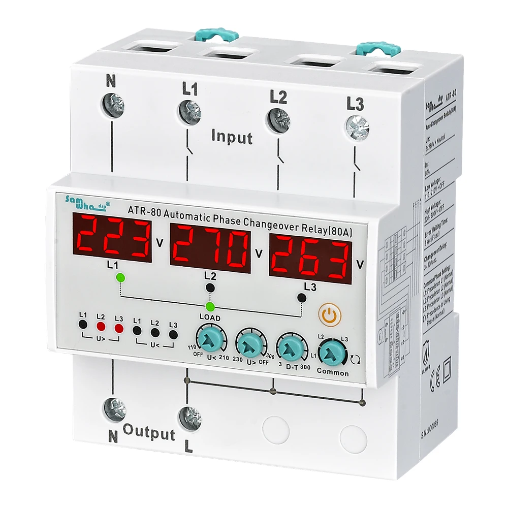 Samwha-Dsp ATR-XX 3P4W Automatic Phase Changeover Relay 63A,80A,100A 