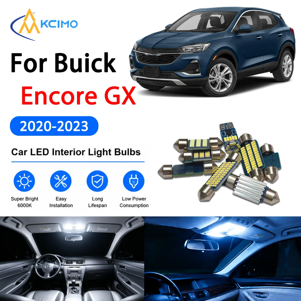 For Buick	Encore GX 2020-2023 2021 2022 Premium No-Wire Continuous Glow Auto Interior LED Bulb Remodel Set Cabin Refit Lamps