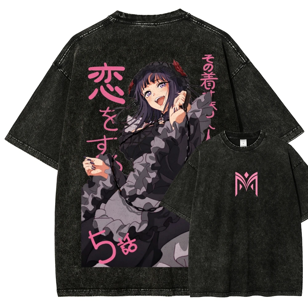 My Dress-Up Darling Anime Lover Washed T-shirt personality Clothes Oversized Unisex Year round clothing high quality hot product